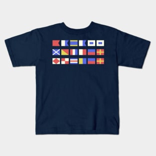 Navy maritime flag BAMF Kids T-Shirt